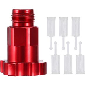 B4B BANG 4 BUCK Spray Gun Cup Adapter, External Thread 16mm, 1.5mm Thread Spray Gun Paint Cup Adapter with 6 PCS HVLP Gravity Spray Gun Filters Fine Mesh, Fits Most Gravity Feed Spray Guns