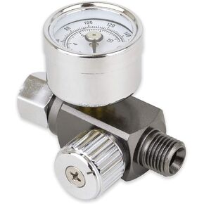 Air Adjusting Regulator Valve with Pressure Gauge for Spray Guns and Air Tools (1/4" NPS) (Digital Pressure Gauge)