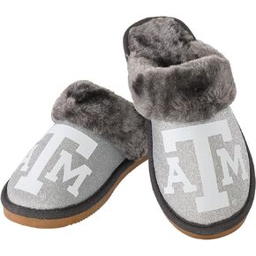 foco Womens NCAA College Team Logo Glitter Open Back Moccasin
