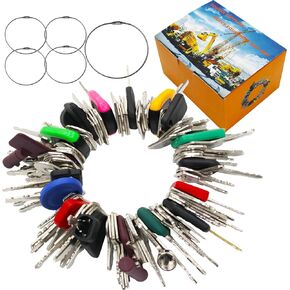 WAH LIN PARTS 100 Different Keys Heavy Equipment Key Set/Construction Ignition Key Set Fits Cat JCB Komatsu Case John Deere Caterpillar Genie Hyster Volvo Toyota New Holland and More