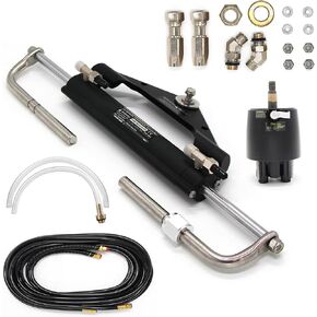 ZA0300 Boat Hydraulic Steering System For Outboard up to 150HP With Helm Steering Ram, Cylinder, Tube kits