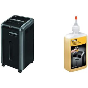 Fellowes Powershred 225Ci 22-Sheet 100% Jam-Proof Crosscut Paper Shredder Commercial Grade for Office, Black 3825001