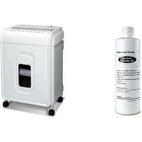 Aurora High-Security 8-Sheet Micro-Cut Paper, CD/DVD and Credit Card Shredder, White/Gray