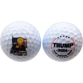 Westmon Works Trump Golf Ball Set President 2024 Election Patriotic Republican Novelty Golfer Pack, Set of 2
