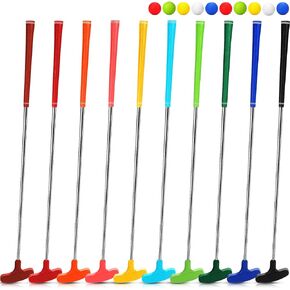 Libima 10 Pack Junior Golf Putter Golf Putters Bulk with 10 Practice Golf Balls for Men and Women Two Way Mini Golf Putter for Left and Right Handed Golfers for Kids Teenagers Adult