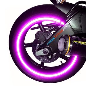 customTAYLOR33 New Special Edition Purple High Intensity Grade Reflective Copyrighted Safety Rim Tapes, 18" (Rim Size)