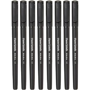 Paper Mate Write Bros Ballpoint Stick Pen, Black Ink with Black Barrel, 1mm Medium Point - 8 Pack (2140570)