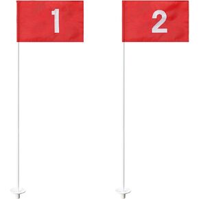 Golf Flag Poles for Putting Green, Golf Flagstick 6 FT for Yard, Golf Pin Flag for Driving Range, 3 Pack