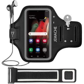 Galaxy A13, A14, A23, A32, A42 (5G) Armband, JEMACHE Gym Running Workouts Phone Arm Band for Samsung Galaxy A13 5G, A14 5G, A23 5G, A32 5G, A42 5G, A71 5G (Rose)