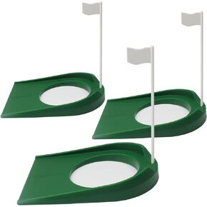 Golf Practice Putting Cup Flag 3pack, Golf Training Putters, Golf Accessories for Men Women, Ideal for Indoor and Outdoor Home Office Garage Yard Training