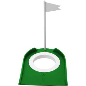 Golf Putting Cup, Indoor Outdoor Plastic Golf Training Aids with Hole and Flag