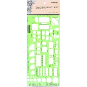 Rapidesign ABC Architectural 1/4" Scale Template, 1 Each (R22)