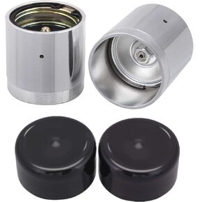XIKE 2 Set 1.98" Chrome Protectors/Dust Covers/Grease Cap, Fits Trailer Wheel Hub 2,000 to 3,500 lb Axles - Black.