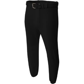 Black Adult Medium Baseball Pull-up Baseball/Softball Pants