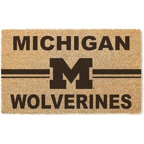 Michigan Wolverines Logo Team Coir Doormat, Multi,1063100330