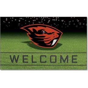 FANMATS 22120 Oregon State Beavers Crumb Rubber Outdoor Door Mat - 18in. x 30in.