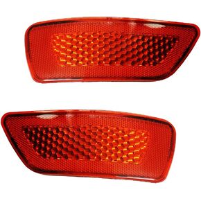 Rear Bumper Reflector Compatible with Jeep Grand Cherokee 2012-2018, Compass 2011-2016, Dodge Journey 2012-2019, CH1185100, CH1184100(Red Lens)