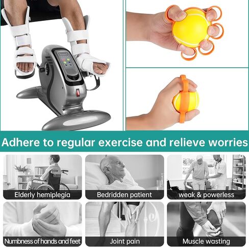 جهاز تمرين الدواسات الكهربائية، إعادة تأهيل التمارين ذات التأثير المنخفض للذراعين والساقين، دراجة تمرين كهربائية صغيرة مع واقيات للساق، بدون مقاومة، مناسبة للمنزل ومركز إعادة التأهيل والمكتب... in Kuwait