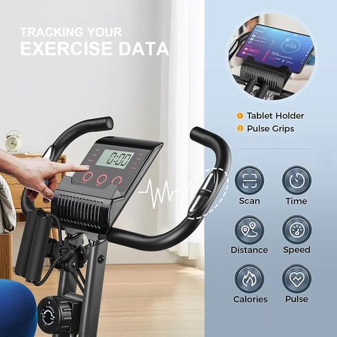 3 in 1 stationary upright-recumbent exercise bike with rower function, indoor cycling folding magnetic resistance bike, bigger comfortable back support and seat cushion for home gym fitness workout in Kuwait