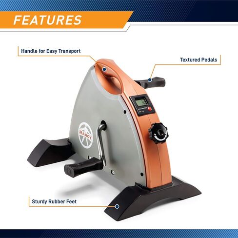 Marcy Under Desk Mini Pedal Leg and Arm Exercise Cycle with Adjustable Magnetic Resistance Physical Therapy Leg Exercisers in Saudi Arabia