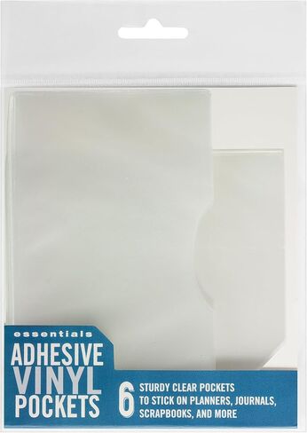 Adhesive Vinyl Pockets for Bullet Journals (set of 6 stick-on pockets) in Saudi Arabia
