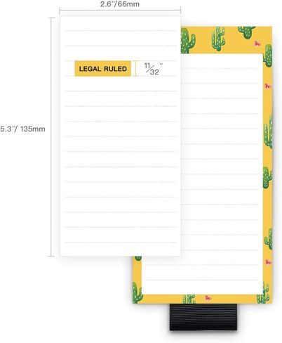 5 Pack Magnetic Notepads for Fridge with Pen Holder, Full Magnet Back Notepad, To Do List, Grocery Shopping, Summer Theme, 6" x 3", 50 Sheets, Magnet Memo Pad for Fridge, Locker, File Cabinet, etc in Kuwait