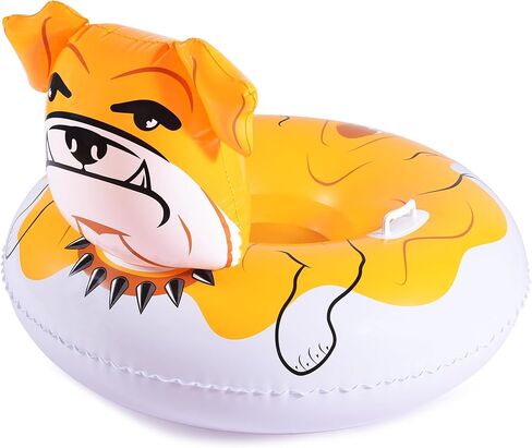 أنبوب الثلج WateBom، زلاجة ثلج قابلة للنفخ للأطفال أو البالغين، ألعاب ثلج شديدة التحمل مقاس 48 بوصة بمقبضين ومسند ظهر مريح in Kuwait