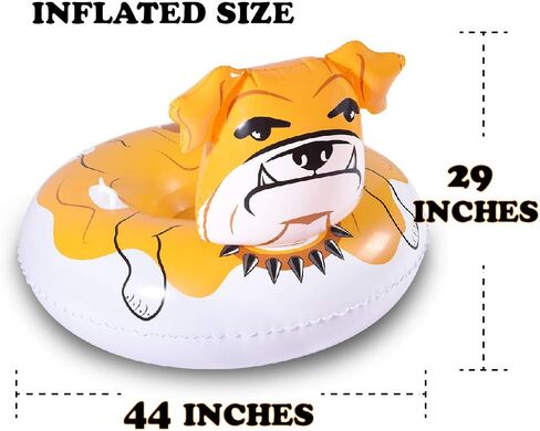 أنبوب الثلج WateBom، زلاجة ثلج قابلة للنفخ للأطفال أو البالغين، ألعاب ثلج شديدة التحمل مقاس 48 بوصة بمقبضين ومسند ظهر مريح in Kuwait