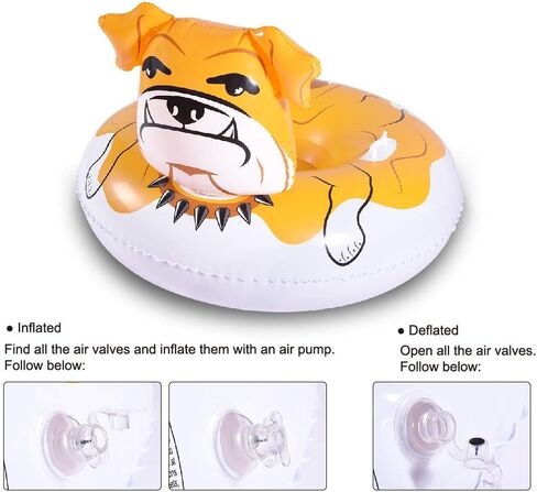 أنبوب الثلج WateBom، زلاجة ثلج قابلة للنفخ للأطفال أو البالغين، ألعاب ثلج شديدة التحمل مقاس 48 بوصة بمقبضين ومسند ظهر مريح in Kuwait