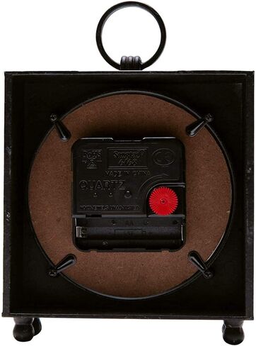 ساعة طاولة كلاسيكية بتصميم SOFFEE مع قاعدة خشبية، ساعة مكتب كوارتز تناظرية كلاسيكية تعمل بالبطارية لديكور المنزل وغرفة المعيشة والمطبخ باللون الأسود العتيق in Kuwait