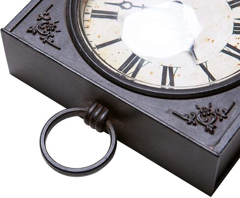 ساعة طاولة كلاسيكية بتصميم SOFFEE مع قاعدة خشبية، ساعة مكتب كوارتز تناظرية كلاسيكية تعمل بالبطارية لديكور المنزل وغرفة المعيشة والمطبخ باللون الأسود العتيق in Kuwait