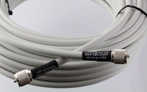 MPD Digital I MPD-400 PVC Superflex Coax Cable I PL259 UHF Male Connectors I Ultra Low Loss for Ham, VHF, RF, CB Radio I Made in The USA I Black, 1 Foot in Saudi Arabia