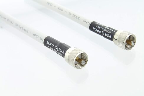 MPD Digital I MPD-400 PVC Superflex Coax Cable I PL259 UHF Male Connectors I Ultra Low Loss for Ham, VHF, RF, CB Radio I Made in The USA I Black, 1 Foot in Saudi Arabia