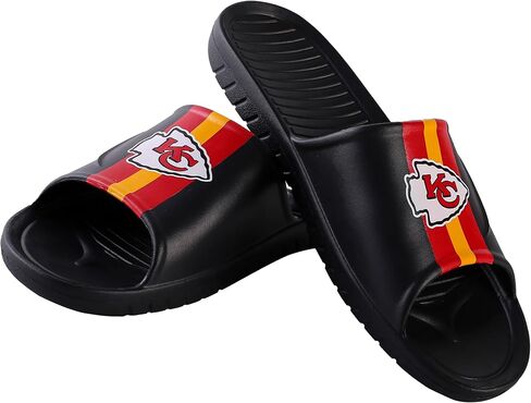 شبشب FOCO Kansas City Chiefs NFL للرجال سهل الارتداء مع شعار الفريق مقاس صغير 7-8 in Saudi Arabia