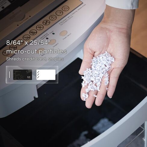 آلة تمزيق ورق التغذية التلقائية سعة 150 ورقة: آلات تمزيق الورق الدقيقة عالية الأمان للمكتب المنزلي، آلة تمزيق الورق التجارية شديدة التحمل لمدة 30 دقيقة مع 4 عجلات ومستوى أمان P-4 وصندوق سحب سعة 6.6 جالون in Kuwait
