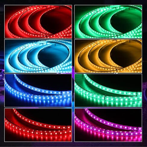15.5inch RGB Single Row LED Wheel Ring Light Turn Signal and Braking Function Brightest Rim Light, Remote and App Simultaneously Controlled in Saudi Arabia