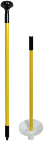 X·CELLENT Mini Golf Putting Green Flagstick for Yard Practice Set, Golf Pin Flagpole Set, Portable 2-Section Fiberglass Golf Flag Sticks,3 Feet (White Flagpole-3 Pack) in Kuwait