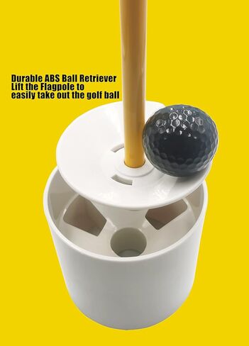 X·CELLENT Mini Golf Putting Green Flagstick for Yard Practice Set, Golf Pin Flagpole Set, Portable 2-Section Fiberglass Golf Flag Sticks,3 Feet (White Flagpole-3 Pack) in Kuwait