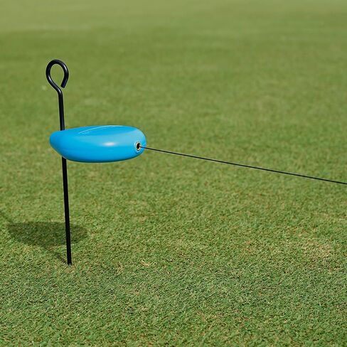 PERFECT PRACTICE Raindrop Putting Aid - Retractable String Alignment Tool to Improve Golf Skills - Training Guide Designed with Dustin Johnson in Saudi Arabia