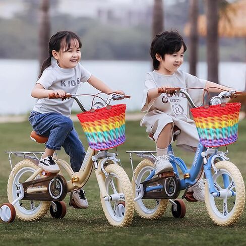 Kids Basket for Bike, Bike Basket for Boys Girls, Front Bicycle Basket Toddler Tiny Tricycle Scooter Baskets Waterproof Bike Decoration Accessories in Saudi Arabia