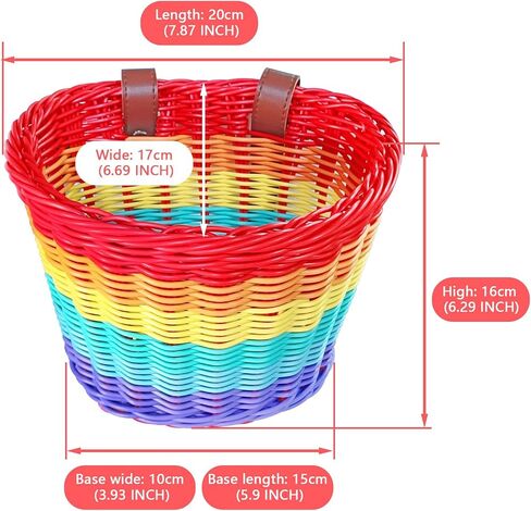 Kids Basket for Bike, Bike Basket for Boys Girls, Front Bicycle Basket Toddler Tiny Tricycle Scooter Baskets Waterproof Bike Decoration Accessories in Saudi Arabia
