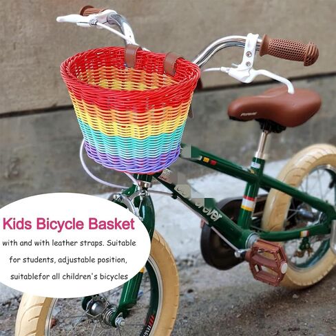 Kids Basket for Bike, Bike Basket for Boys Girls, Front Bicycle Basket Toddler Tiny Tricycle Scooter Baskets Waterproof Bike Decoration Accessories in Saudi Arabia
