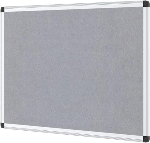 VIZ-PRO Notice Board Felt Blue, 48 X 24 Inches, 3 Pack, Silver Aluminium Frame in Kuwait