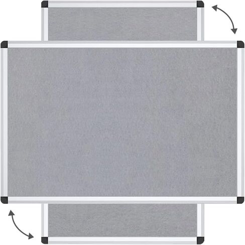 VIZ-PRO Notice Board Felt Blue, 48 X 24 Inches, 3 Pack, Silver Aluminium Frame in Kuwait