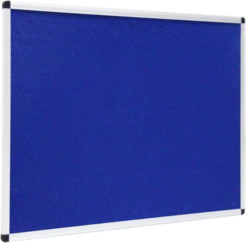 VIZ-PRO Notice Board Felt Blue, 48 X 24 Inches, 3 Pack, Silver Aluminium Frame in Kuwait