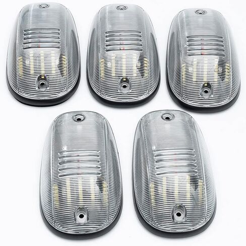 NJSBYL 5 قطع LED لمصابيح إضاءة سقف الكابينة RAM لـ 2003-up Dodge Ram 1500 2500 3500 Sprinter 3500 علامة التخليص العلوي كهرماني أصفر LED OEM مصابيح سقف الكابينة الأمامية استبدال المصابيح in Kuwait
