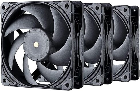 Phanteks T30 Premium High-Performance PWM Fan, LCP Frame & Blades, 3-Mode Speed Switch, Black/Grey (3, 120mm) in Kuwait