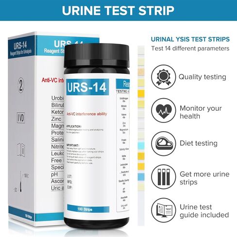 Urine Test Strips 14 Parameters 100 Count in Kuwait