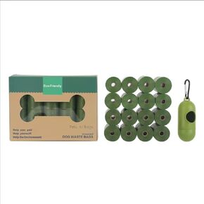 Dog Poop Leak Proof Bags with Bag Dispenser, Bag Holder for Leash Doggie Waste Bag Dispenser Leak Proof, 270 Counts Pet Trash Thick Bags, Lavender Scented, Green
