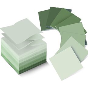 24 Pads Green Sticky Notes 1680 Sheets Sage Green Office Supplies 3x3 in Dark Green Desk Accessories Pastel Self-Stick Notes 2X The Sticking Power for Bible Journaling Planner Calendar